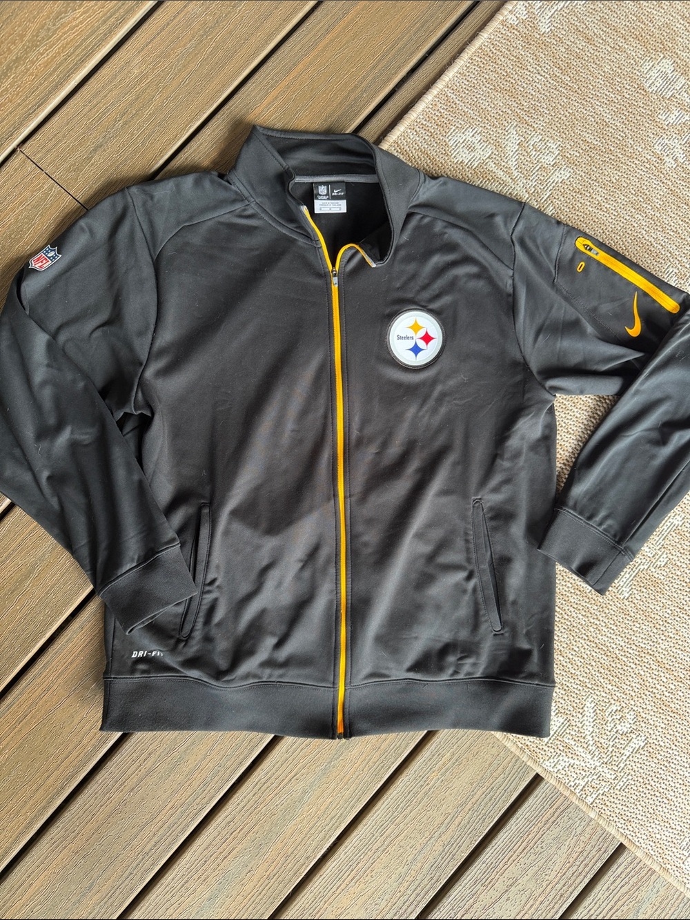 Nike Black & Yellow Pittsburgh Steelers Lightweight Track Jacket